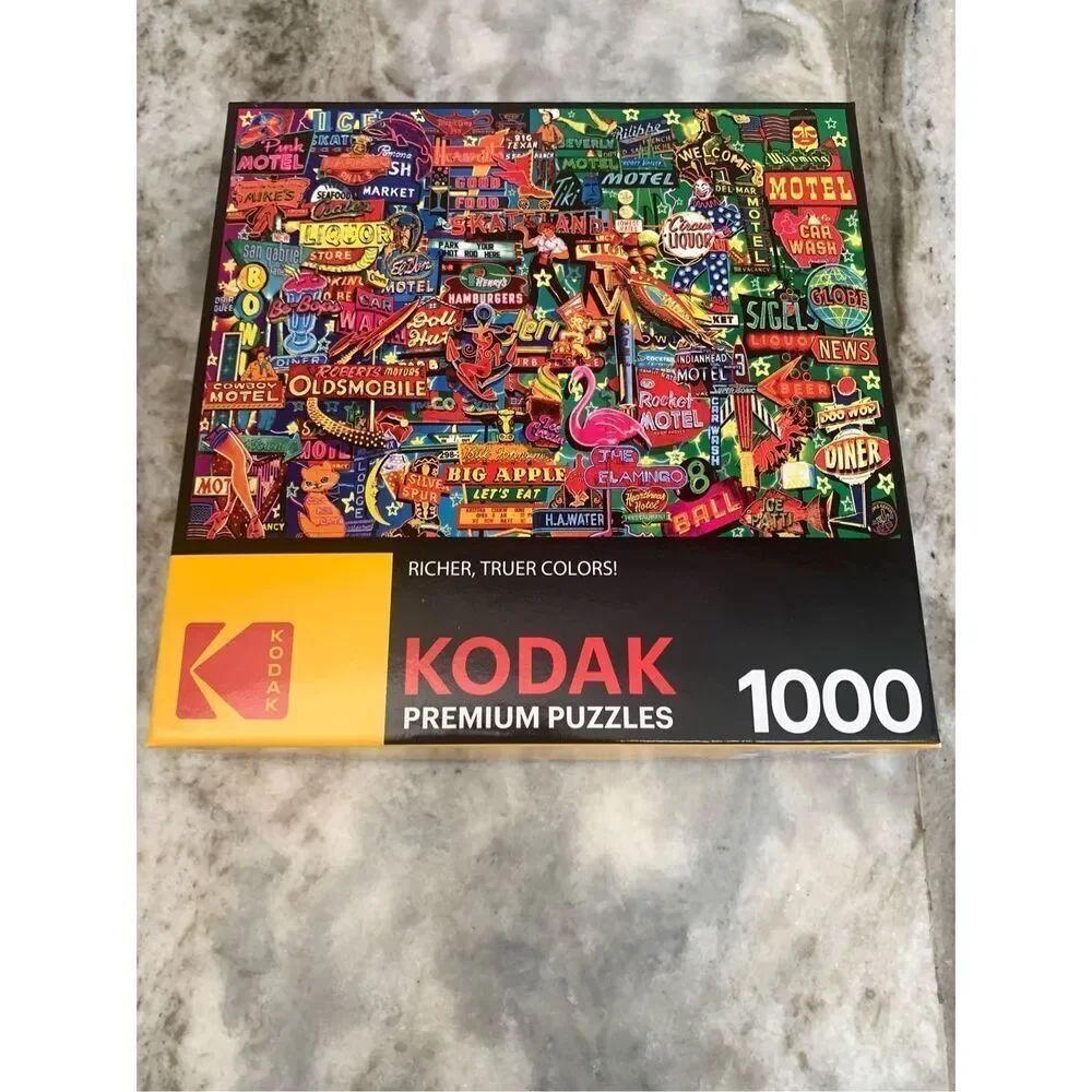 Puzzle Kodak Retro Signs 1000 Pieces #jigsaw puzzle